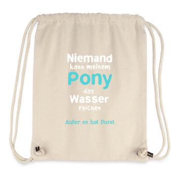 Pony Pferd lustig Pferdesprüche Pferdespaß - Stanley/Stella recycelter Gym Bag - Naturweiß - Vorne