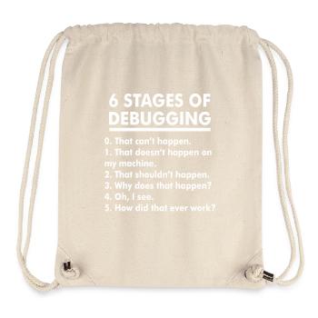 Humorvolle Illustration der Debugging-Phasen - Stanley/Stella recycelter Gym Bag - Naturweiß - Vorne