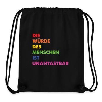 Menschenrechte Regenbogen Grundgesetz - Stanley/Stella recycelter Gym Bag - Schwarz - Vorne