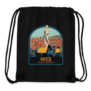 Illustration Place Massena in Nice Côte d'Azur - Stanley/Stella Recycled Gym Bag - black - Front