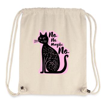 Vintage Cat Tee – Elegantes Schwarz für Frauen - Stanley/Stella recycelter Gym Bag - Naturweiß - Vorne
