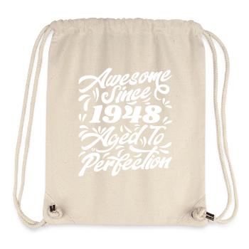 Awesome Since 1948 - Aged To Perfection, Gift 1948 - Stanley/Stella Recycled Gym Bag - natural - Front
