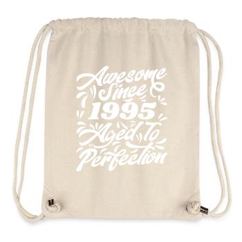 Awesome Since 1995 - Aged To Perfection, Gift 1995 - Sac à cordon recyclé Stanley/Stella - blanc naturel - Devant