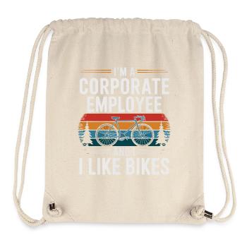Corporate Employee Who Likes Bikes - Stanley/Stella Recycled Gym Bag - natural - Front