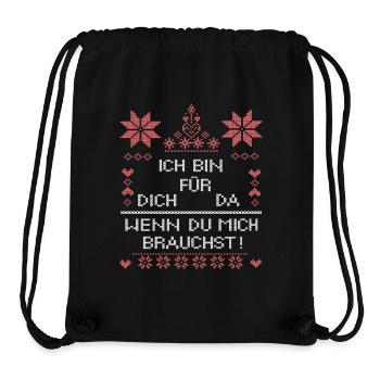 I'm here for you, Christmas - Stanley/Stella Recycled Gym Bag - black - Front