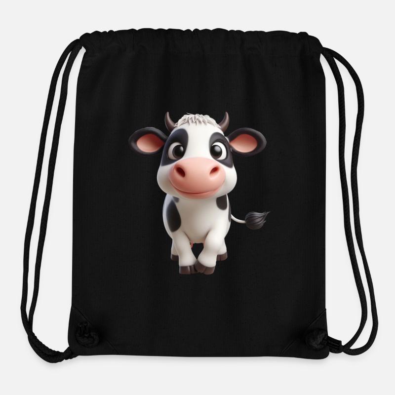 Vache 3 - Sac à cordon recyclé Stanley/Stella - noir