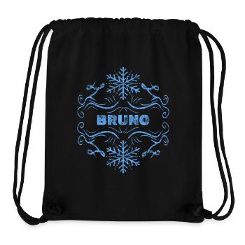 Geschenk für Bruno - Stanley/Stella recycelter Gym Bag - Schwarz - Vorne