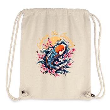 Japanese Koi Fish - Stanley/Stella Recycled Gym Bag - natural - Front