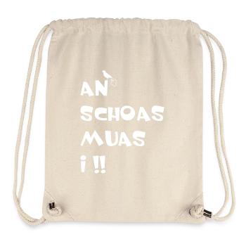 An Schoas muas i - Stanley/Stella recycelter Gym Bag - Naturweiß - Vorne