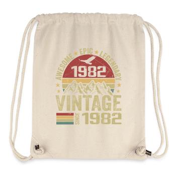 Jahrgang 1982 Geburtstagsgeschenk 1982 - Jahrgang 1982 - Stanley/Stella recycelter Gym Bag - Naturweiß - Vorne