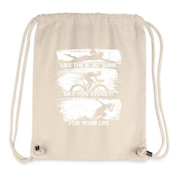 Motivierendes Radfahren und Wassersportdesign - Stanley/Stella recycelter Gym Bag - Naturweiß - Vorne