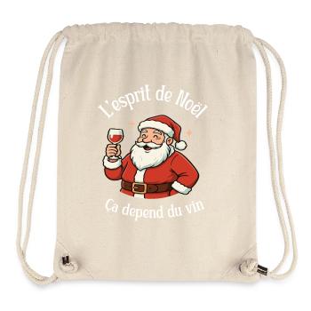 Weihnachten & Rotwein – Der spaßigste Weihnachtsmann - Stanley/Stella recycelter Gym Bag - Naturweiß - Vorne