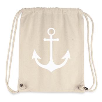 Minimalist anchor – nautical flair - Stanley/Stella Recycled Gym Bag - natural - Front