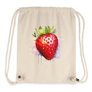 Aquarelle à la fraise spritzer - Sac à cordon recyclé Stanley/Stella - blanc naturel - Devant