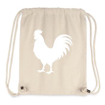 Silhouette du coq - Sac à cordon recyclé Stanley/Stella - blanc naturel - Devant