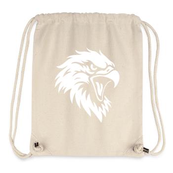 Tête d’aigle en colère – Style de tatouage - Sac à cordon recyclé Stanley/Stella - blanc naturel - Devant