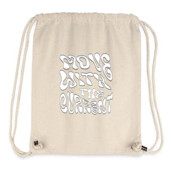 Mit dem Strom bewegen - Stanley/Stella recycelter Gym Bag - Naturweiß - Vorne