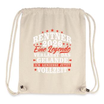 Rentner 2026 Rente Ruhestand Geschenk - Stanley/Stella recycelter Gym Bag - Naturweiß - Vorne