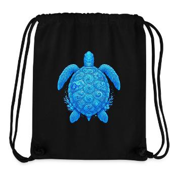 Blue Sea Turtle - Stanley/Stella Recycled Gym Bag - black - Front