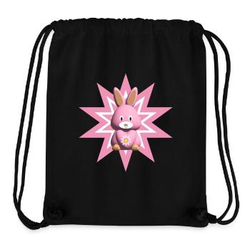 Rosa Stern mit süßem rosa Hasen. - Stanley/Stella recycelter Gym Bag - Schwarz - Vorne