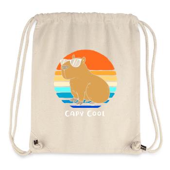 Capybara Capibara - Sac à cordon recyclé Stanley/Stella - blanc naturel - Devant