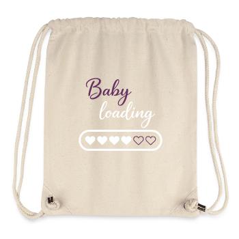 Baby Loading Herzprogress - Stanley/Stella recycelter Gym Bag - Naturweiß - Vorne