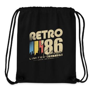 Retro 1986 Classic Jahrgang Geburtstag Geschenk - Stanley/Stella recycelter Gym Bag - Schwarz - Vorne
