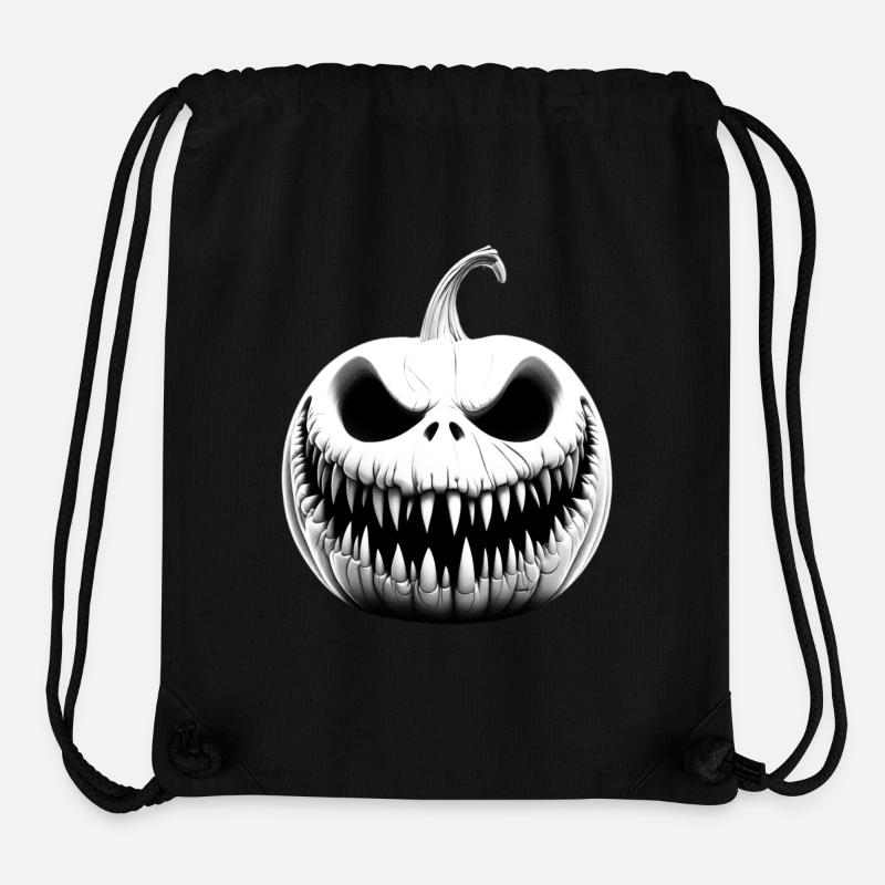 HAPPY HALLOWEEN MOTIF WITH HORROR PUMPKIN - Stanley/Stella Recycled Gym Bag - black