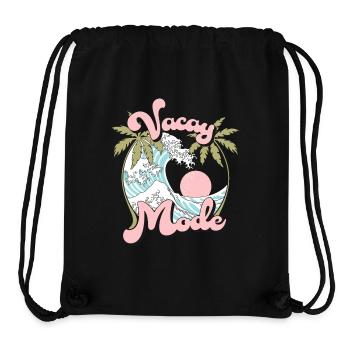 Vacay Mode Sommer Urlaub Palmen Wellen Retro - Stanley/Stella recycelter Gym Bag - Schwarz - Vorne