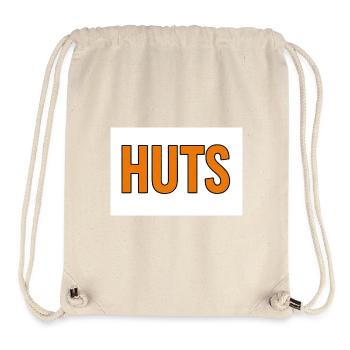 Huts Bold Orange Typography - Stanley/Stella Recycled Gym Bag - natural - Front