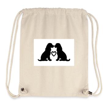 Cocker Spaniel - Sac à cordon recyclé Stanley/Stella - blanc naturel - Devant
