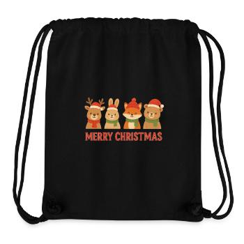 Weihnachts-Tierfreunde-Text - Stanley/Stella recycelter Gym Bag - Schwarz - Vorne