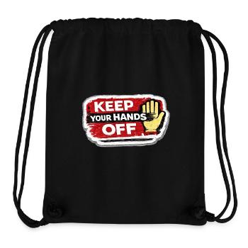 Keep Your Hands Off Respect Boundaries Sticker - Sac à cordon recyclé Stanley/Stella - noir - Devant