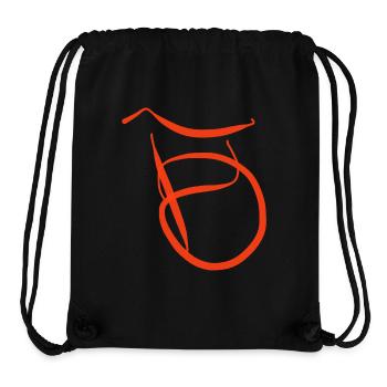Orange B sur pull noir - Sac à cordon recyclé Stanley/Stella - noir - Devant