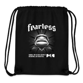 Fearless Shark Weißer Hai - Stanley/Stella recycelter Gym Bag - Schwarz - Vorne