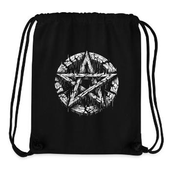 Pentagramme déchiré signe occulte - Sac à cordon recyclé Stanley/Stella - noir - Devant