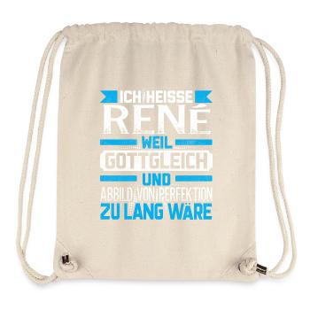 RENE - Gottgleich Geschenk - Stanley/Stella recycelter Gym Bag - Naturweiß - Vorne