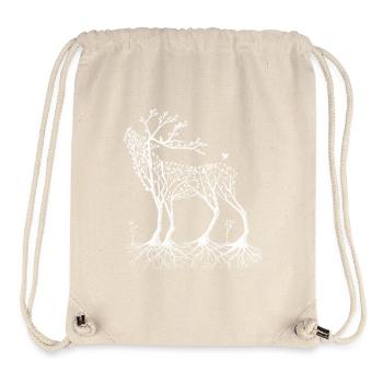 Forest deer in white - Stanley/Stella Recycled Gym Bag - natural - Front