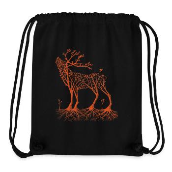 Forest deer in orange - Stanley/Stella Recycled Gym Bag - black - Front