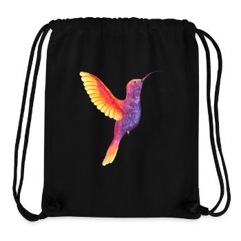 Vibrant Watercolor Hummingbird - Stanley/Stella Recycled Gym Bag - black - Front