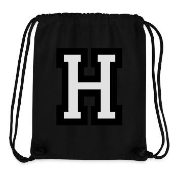 Buchstabe H - Stanley/Stella recycelter Gym Bag - Schwarz - Vorne