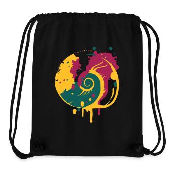 Graffiti of a fossil snail - Stanley/Stella Recycled Gym Bag - black - Front