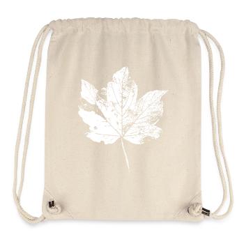 Blatt Herbstblatt Laub Herbst - Stanley/Stella recycelter Gym Bag - Naturweiß - Vorne