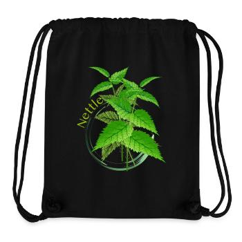 La grande plante et le remède à l’ortie - Sac à cordon recyclé Stanley/Stella - noir - Devant