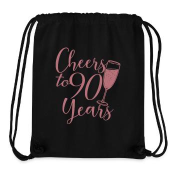 90. Geburtstag Frauen Ihr Geburtstagskind 90 Jahre alt - Stanley/Stella recycelter Gym Bag - Schwarz - Vorne