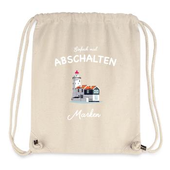 Marken, Waterland, Niederlande, Zeichnung - Stanley/Stella recycelter Gym Bag - Naturweiß - Vorne