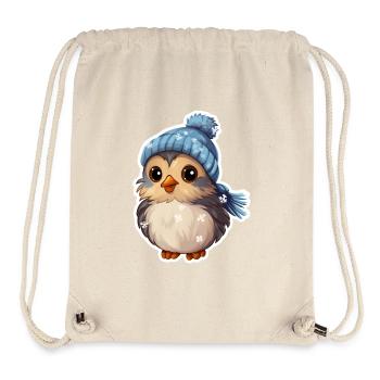 Winter Vögelchen - Stanley/Stella recycelter Gym Bag - Naturweiß - Vorne