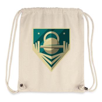 Hantel Logo - Stanley/Stella recycelter Gym Bag - Naturweiß - Vorne