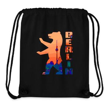 Berlin Bär - Stanley/Stella recycelter Gym Bag - Schwarz - Vorne