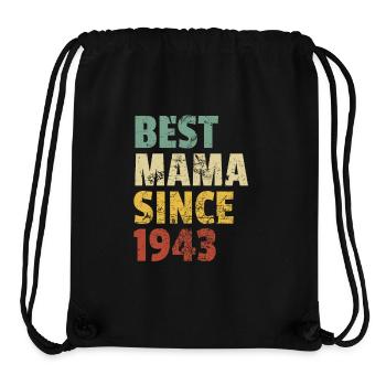 Design rétro cool pour maman de fils ou de fille. - Sac à cordon recyclé Stanley/Stella - noir - Devant